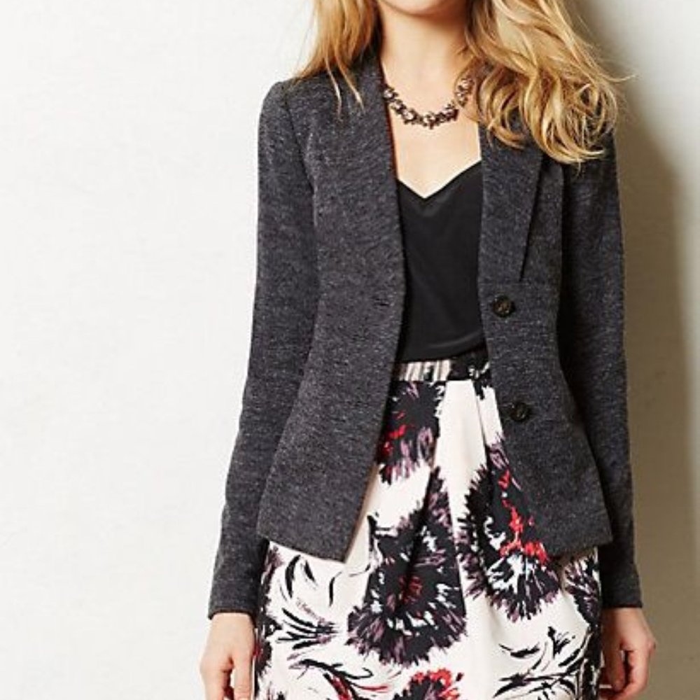 Anthropologie Charcoal Blazer